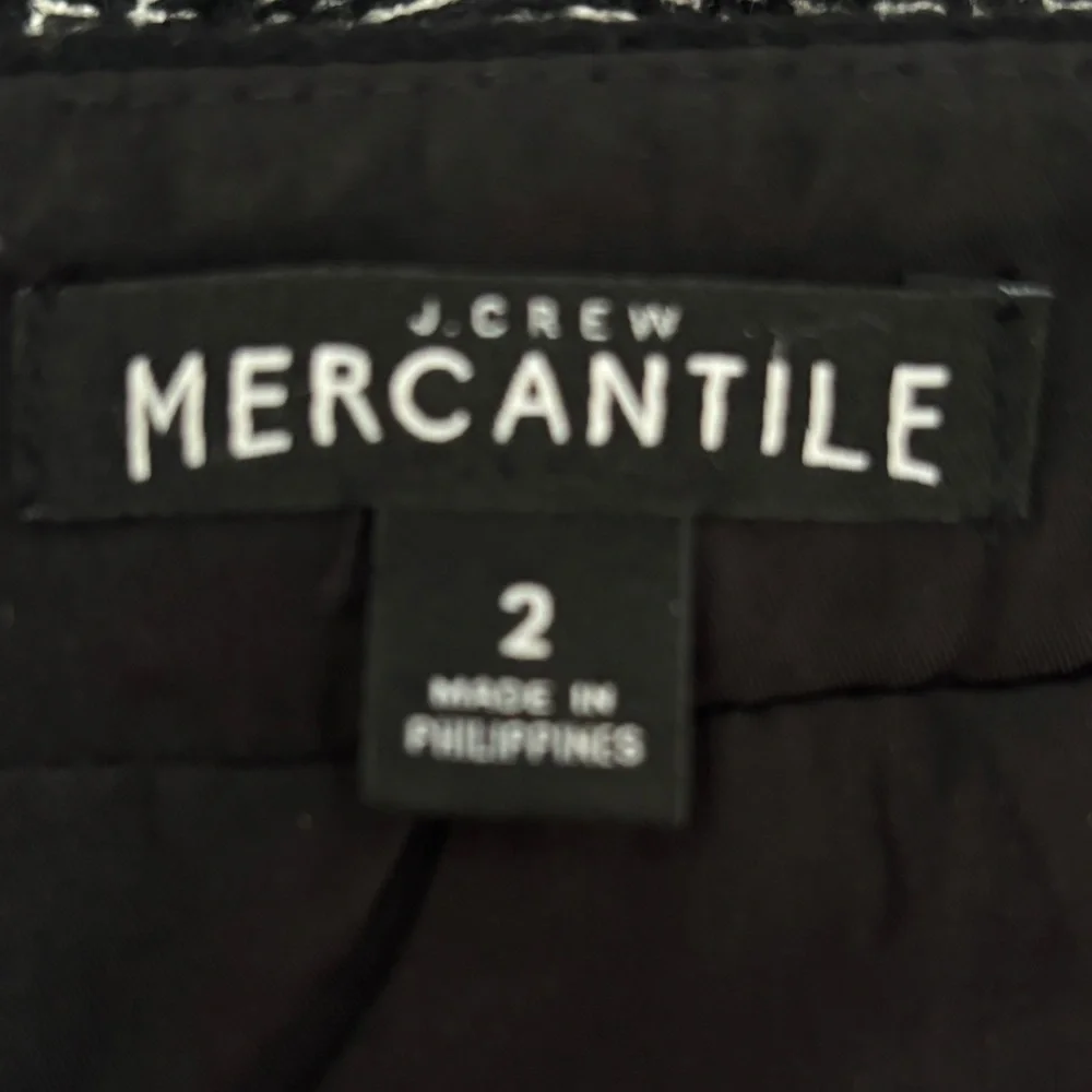 J.Crew black side ruffle wool mini skirt 2